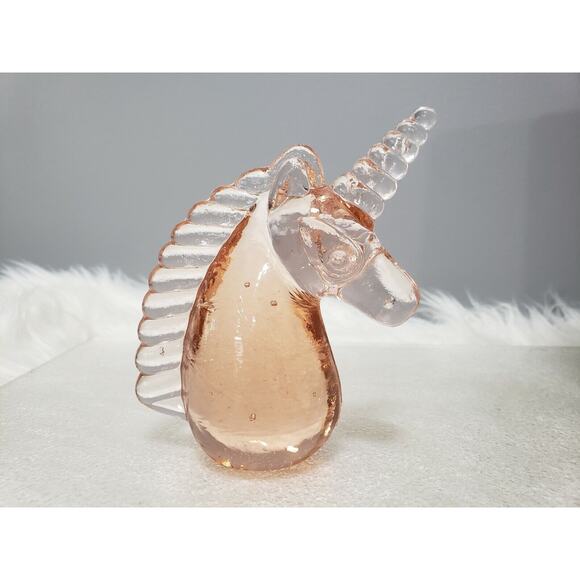 Vintage Pink Unicorn Glass Paperweight y2k 2002‎ bedroom decor girl retro teen - Picture 4 of 9